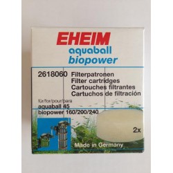 EHEIM cartucho filtrante (2 u) para aquaball 45 (2400), biopower 160/200/240